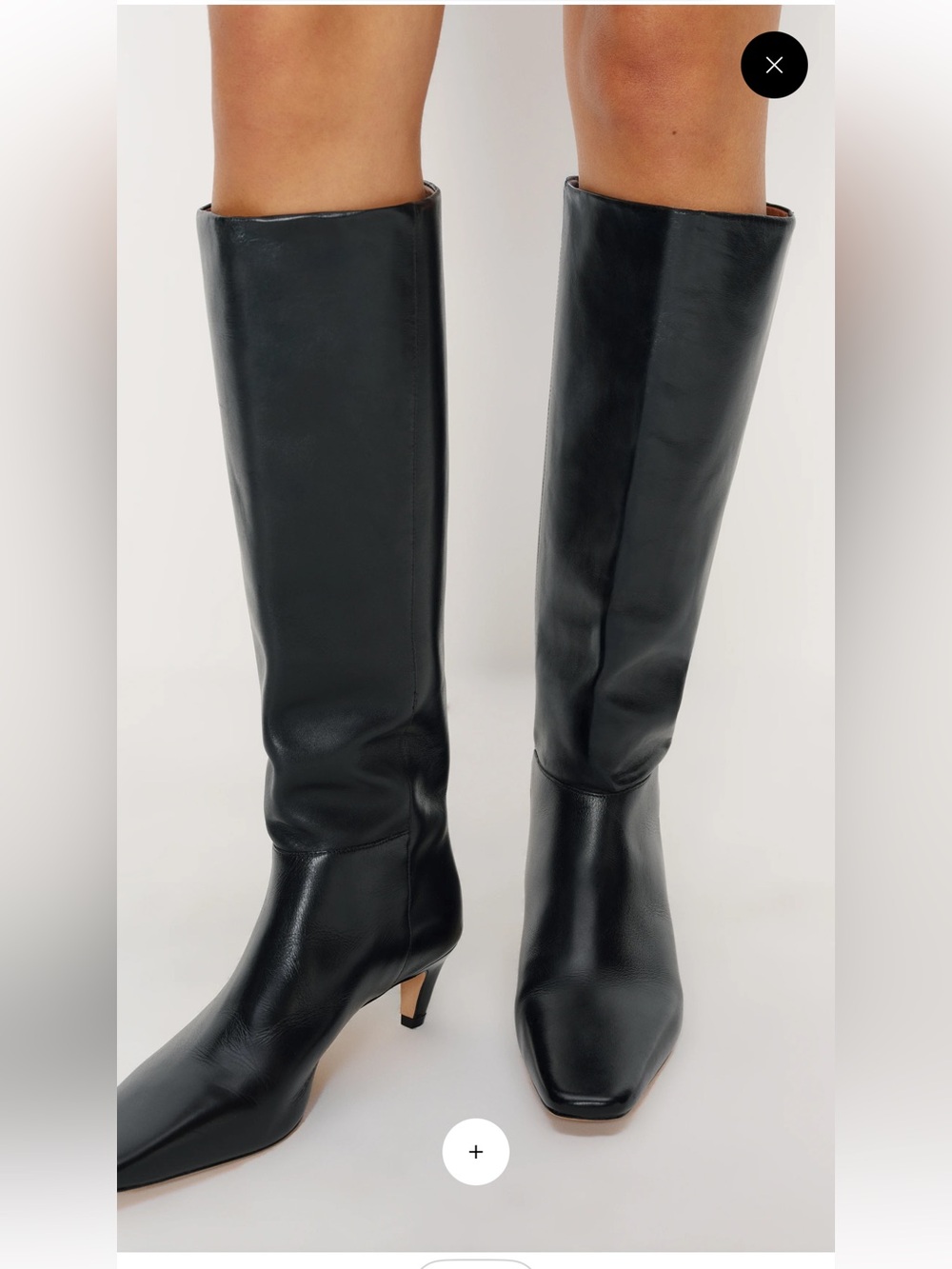 NWOB REFORMATION Remy Knee High Kitten Heel Boot, Black Size 7